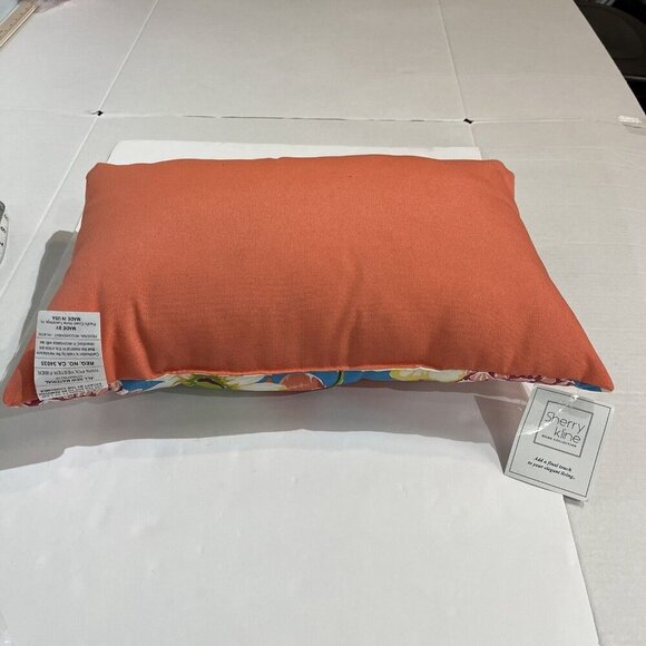 Sherry Kline Outdoor Throw Pillow Pink Floral Rectangle 13x20 Modern Patio - Picture 6 of 10